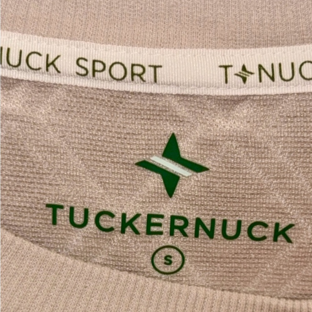 TUCKERNUCK Sport Tan Puff Sleeve Campbell Pullover Small light khaki rare color - Picture 6 of 9